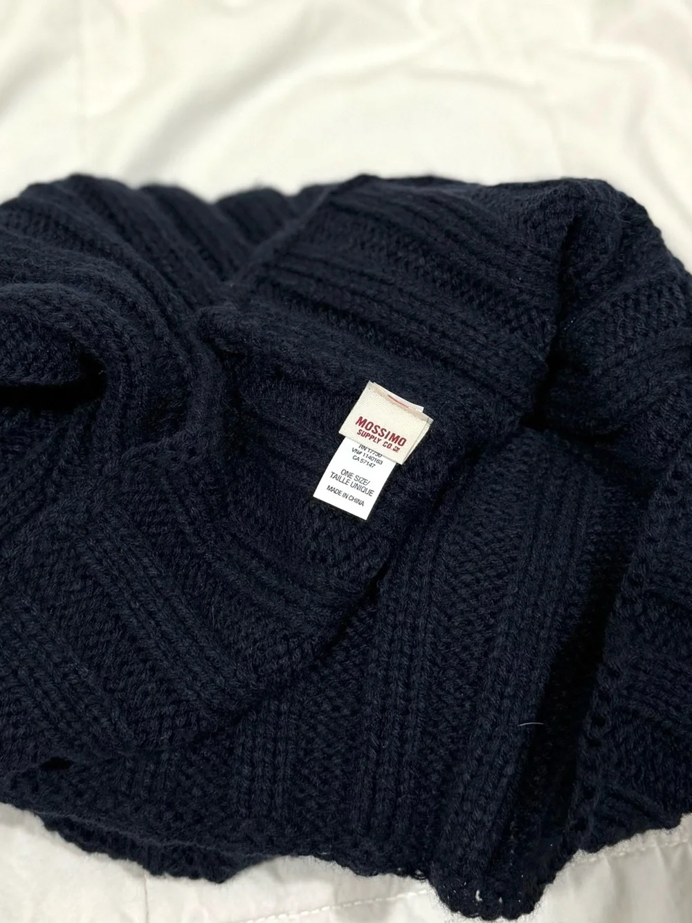 Mossimo Supply Co. Navy Ribbed Knit Infinity Scarf